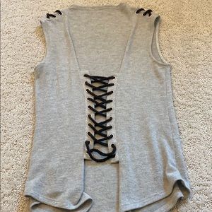 Generation love lace up tank top